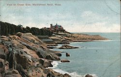 View on Ocean Side Marblehead Neck, MA Postcard Postcard 