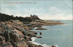 View on Ocean Side Marblehead Neck, MA Postcard Postcard Postcard