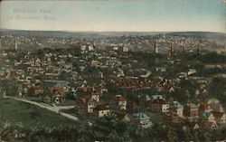 Bird's Eye View of Worcester Postcard