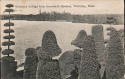 Wellesley College from Hunnewell Gardens Postcard