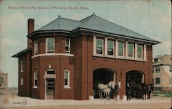 Shirley Street Fire Station Winthrop Beach, MA Postcard Postcard Postcard