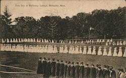 Tree Day at Wellesley College Massachusetts Postcard Postcard Postcard