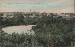 View of Town from the Hill Middleboro, MA Postcard Postcard Postcard