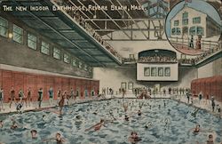 The New Indoor Bath House Revere Beach, MA Postcard Postcard Postcard