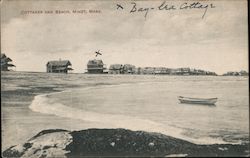 Cottages and Beach Postcard