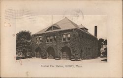 Central Fire Station Postcard