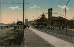 Boulevard View Revere Beach, MA Postcard Postcard Postcard