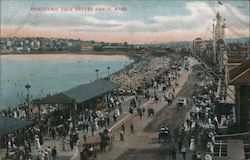 Panoramic Beach View Revere Beach, MA Postcard Postcard Postcard