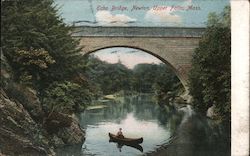 Echo Bridge - Upper Falls Postcard