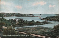 Lower Harbor Manchester, MA Postcard Postcard Postcard