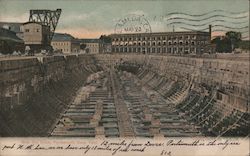 New Dry Dock, Portsmouth Navy Yard Postcard