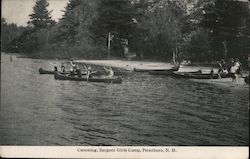 Canoeing - Sargent Girls Camp Postcard