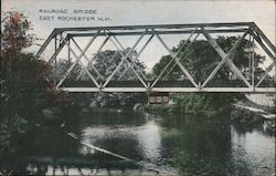 Railroad Bridge East Rochester, NH Postcard Postcard Postcard