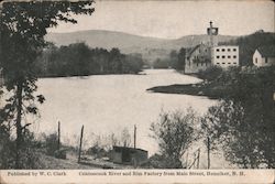 Contoocook River and Rim Factory From Main Street Postcard