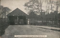 County Bridge and HIllsborough Mills Postcard