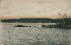 Massabesic Lake from Rocky Point, showing Battery Point Postcard
