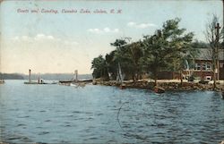 Boats and Landing, Canobbie Lake Postcard