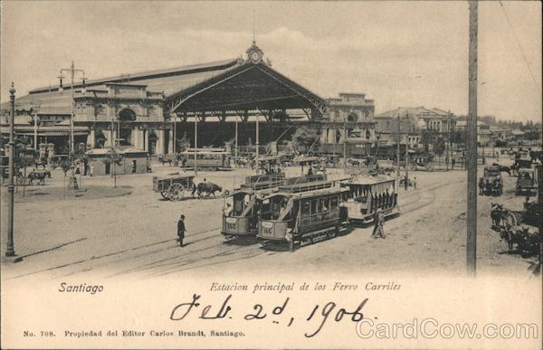 Estacion principal de los Ferro Carriles Santiago Chile