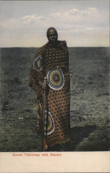 Basuto Policeman with Blanket South Africa