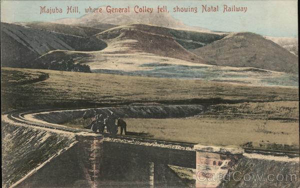 Majuba Hill, where General Colley fell, showing Natal Railway South Africa