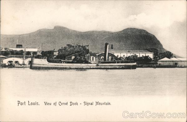 Port Louis. View of Cerne Dock - Signal Mountain Mauritius