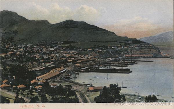 View of Town Lyttleton New Zealand