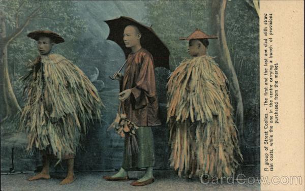 A group of street coolies China