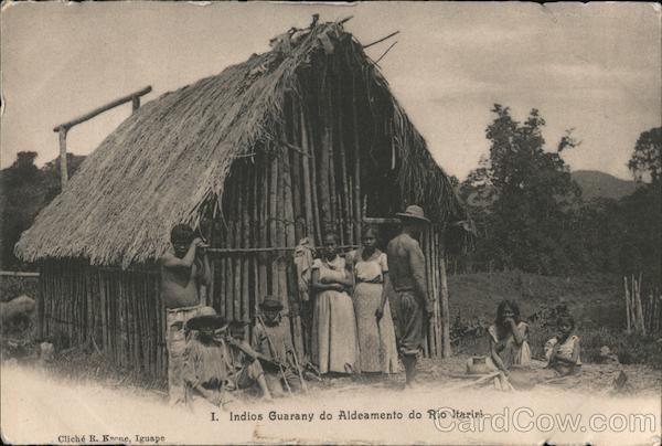 Guarani Indians on the reservation Rio Itariri Brazil