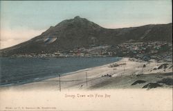 View of Town With False Bay Simons Town, South Africa Postcard Postcard Postcard