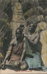 Native's Art in Hairdressing Postcard