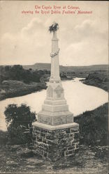 The Tugela River, Showing the Royal Dublin Fusiliers Monument Postcard
