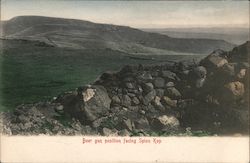Boer Gun Position Facing Spion Kop Postcard