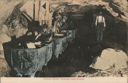 Chinese coolies tramming underground Postcard