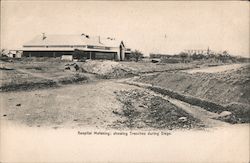 Hospital Mafeking:showing trenches during siege Postcard