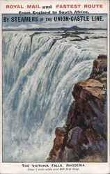 The Victoria falls, Rhodesia Postcard