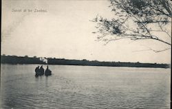 Sunset at the Zambesi Postcard