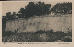 Facade of the Elliptical Temple Postcard