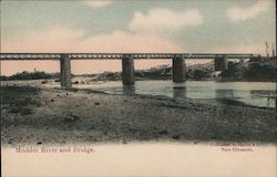 Modder River and Bridge Postcard