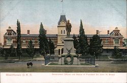 Government Offices and Statue of President Sir John H. Brand Postcard