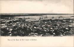 View of the town of Port Louis & Harbour Postcard
