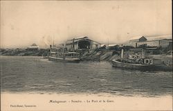 Madagascar - Ivondro - Le port et le Gare Postcard
