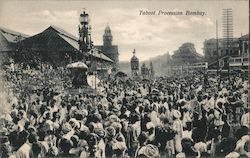 Taboot Procession Bombay, India Postcard Postcard Postcard