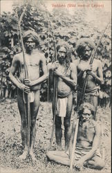 Veddahs (wild men of Ceylon) Postcard