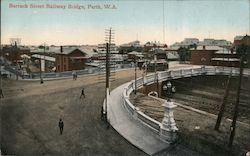 Barrack Street Railway Bridge, perth, W A Postcard