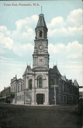 Town Hall Building, W.A. Fremantle, Australia Postcard Postcard Postcard