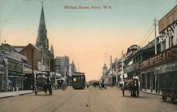 Looking Along William Street, W.A. Perth, Australia Postcard Postcard Postcard