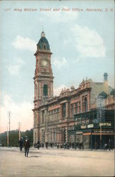King William Street and Post Office, Adeleide Adelaide, Australia Postcard Postcard Postcard