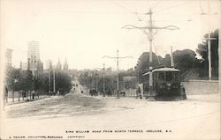 King William road from north terrace, Adeleide Postcard
