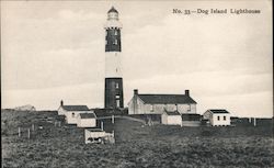 View of Lighthouse Dog Island, New Zealand Postcard Postcard Postcard