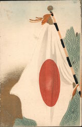 The national flag of Japan Postcard
